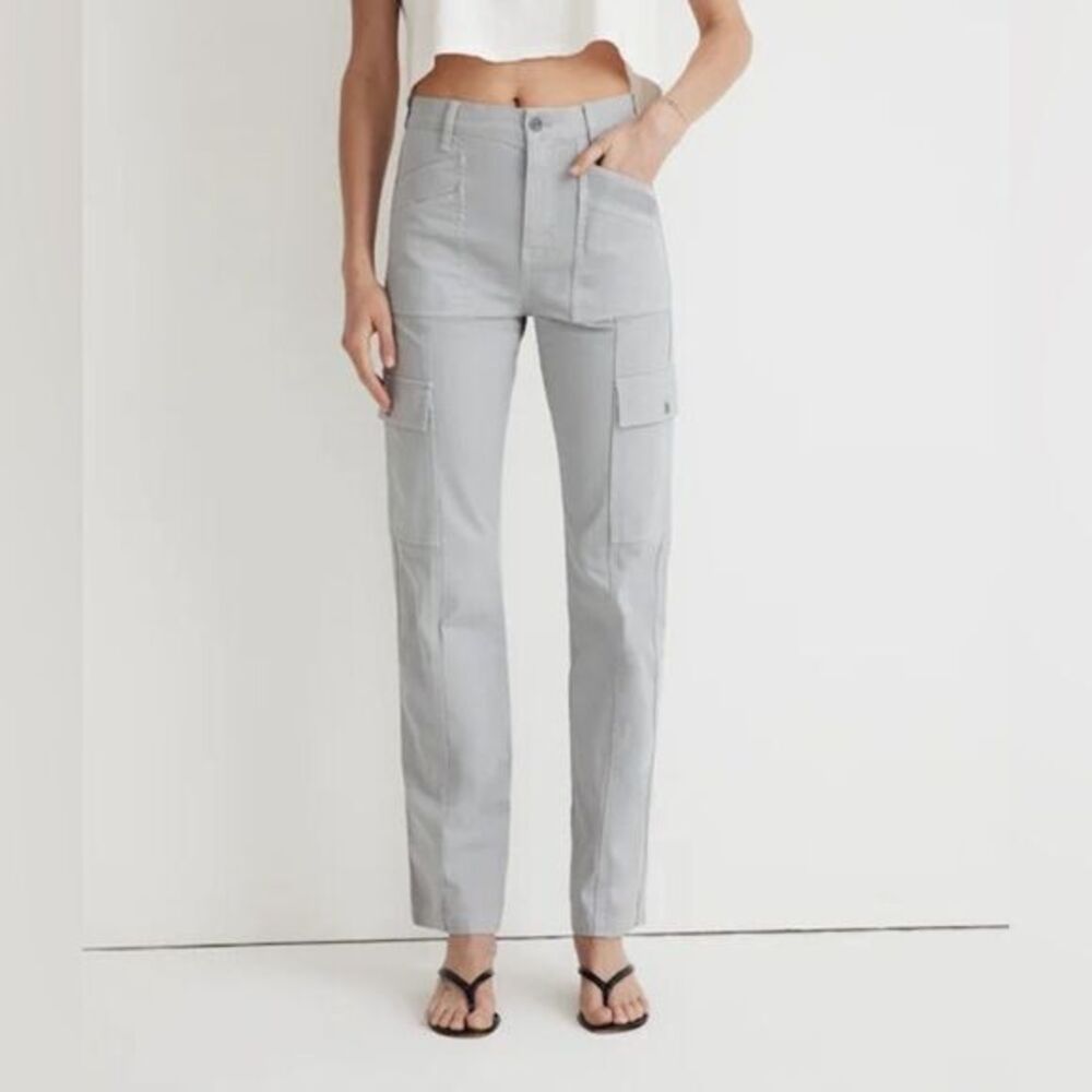NWT Madewell 90s The Garment-Dyed '90s Straight Cargo Pant Solstice - light blue